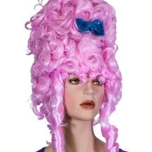 Pruik Marie Antoinette ROZE