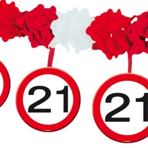 21 jaar verkeersbord slinger