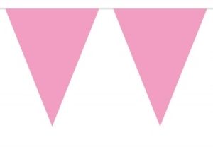 Licht roze vlaggenlijn 10 meter