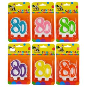 Cijfer kaarsje 80