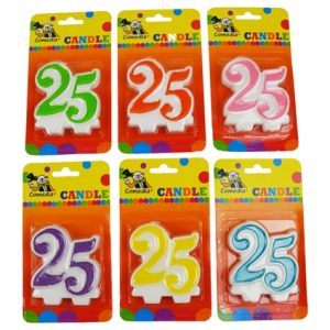 Cijfer kaarsje 25