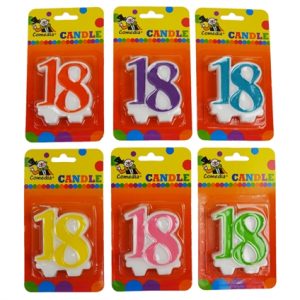Cijfer kaarsje 18