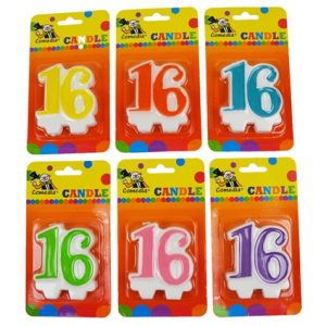 Cijfer kaarsje 16