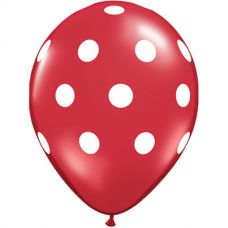 Rode polka dots ballon