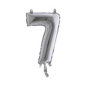 Cijfer 7 Ballon Zilver