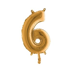 Cijfer 6 Ballon Goud