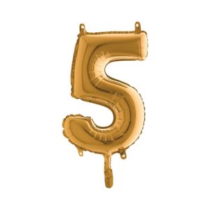 Cijfer 5 Ballon Goud