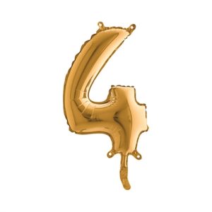 Cijfer 4 Ballon Goud