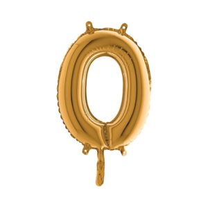 Cijfer 0 Ballon Goud