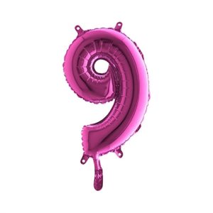 Cijfer 9 Ballon Roze