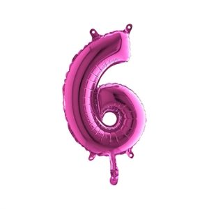 Cijfer 6 Ballon Roze