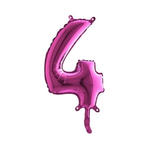Cijfer 4 Ballon Roze