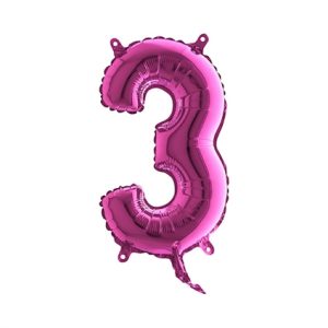 Cijfer 3 Ballon Roze