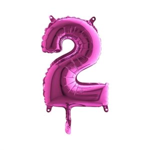 Cijfer 2 Ballon Roze