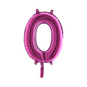Cijfer 0 Ballon Roze
