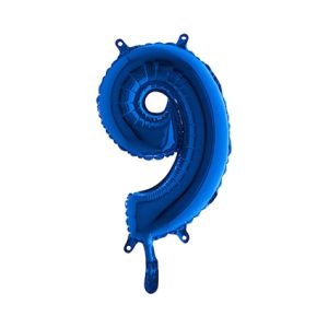 Cijfer 9 Ballon Blauw