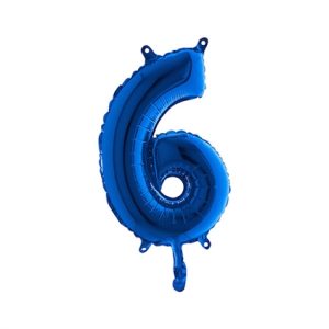 Cijfer 6 Ballon Blauw