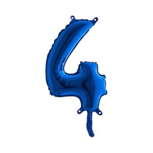 Cijfer 4 Ballon Blauw