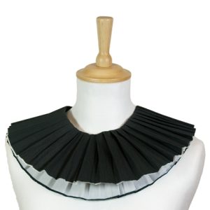 Piet kraag crepepapier zwart/wit