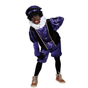 Piet pak Kind Paars/Zwart