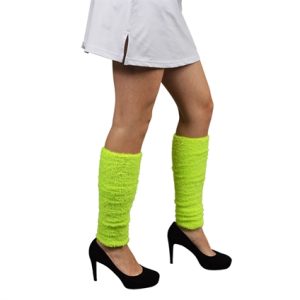 Fluffy Beenwarmers Neon Geel