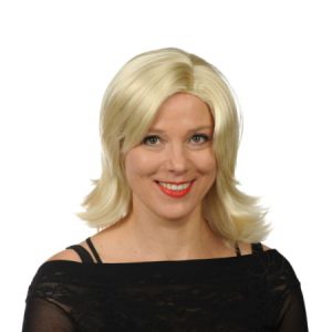 Blonde Halflange Pruik Julia met Volume