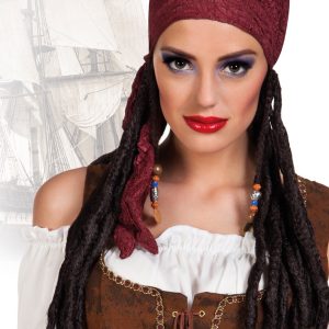 Piratenpruik met Bandana en Dreadlocks