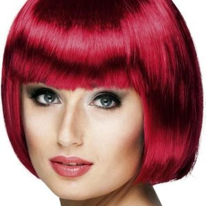 Bobline Cabaret Pruik Robijnrood