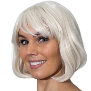 Pruik Party Bobline wit