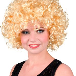 Damespruik Candice Blond Krullen