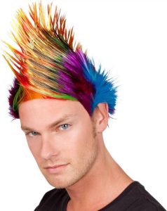 Punk Pruik Multikleur Mohawk