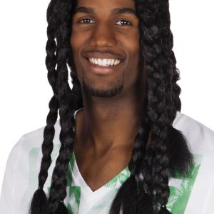 Rasta Pruik Heren met Vlechten Zwart