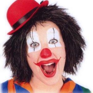 Zwarte Clown Pruik