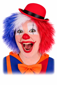 Rood-Wit-Blauwe Clown Pruik