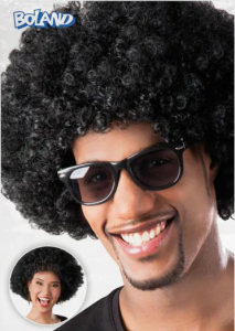 Zwarte Afro Pruik