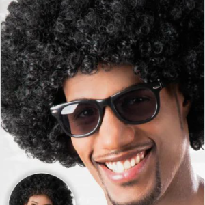 Zwarte Afro Pruik