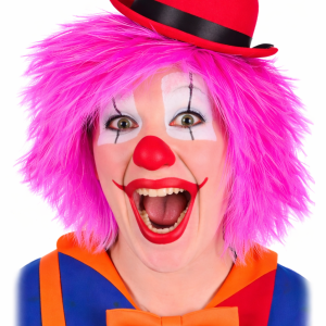 clownspruik roze