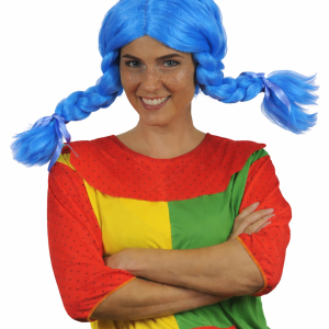pippi pruik blauw