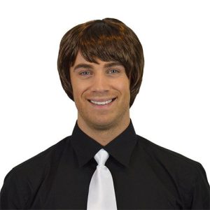 Roodbruine Herenpruik Kort