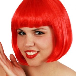 Vuurrode Boblijn Pruik